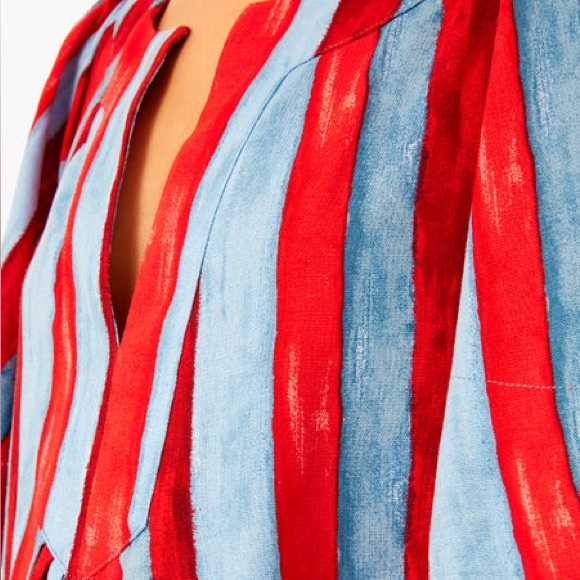 Tuckernuck Pomander Place Painterly Stripe Finley Flutter Sleeve Dress - Picture 5 of 14